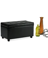 Verona Faux Leather Storage Ottoman