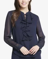 Tommy Hilfiger Women's Ruffled Tie-Neck Blouse