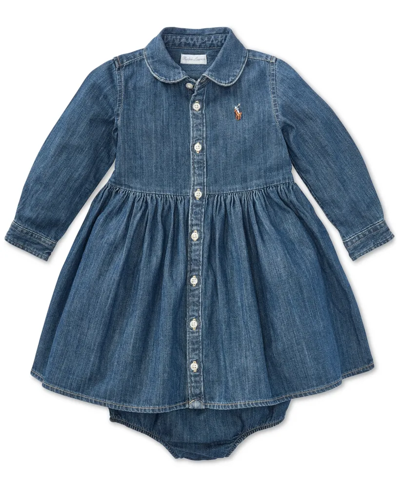 Lauren Ralph Lauren Belted Denim Shirtdress - Macy's