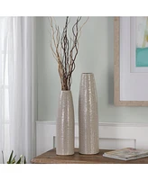 Uttermost Sara Textured Ceramic Vases, Set of 2