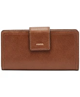 Fossil Logan Leather Rfid Tab Clutch Wallet