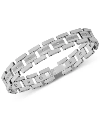 Men's Diamond Link Bracelet (1/3 ct. t.w.) in Tungsten