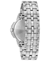 Bulova Men's Stainless Steel & Crystal-Accent Bracelet Watch 41.5mm