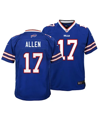 Big Boys and Girls Josh Allen Buffalo Bills Game Jersey