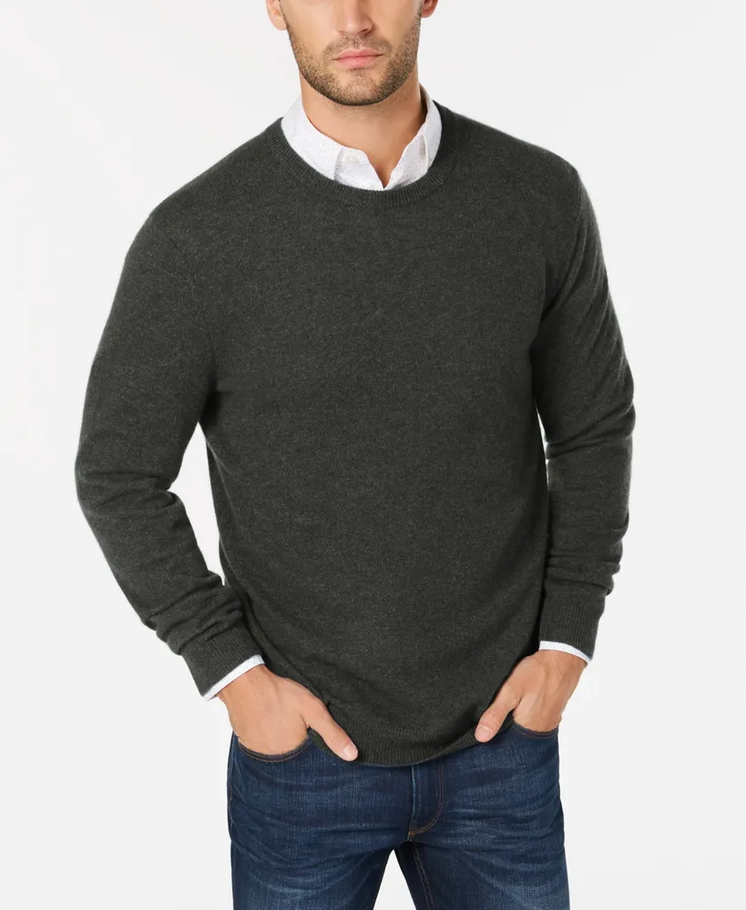 Club Room Cashmere Crew-Neck Sweater, Created for Macy's