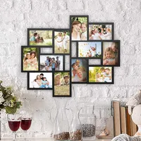 Collage Picture Frame with 12 Openings for 4x6 Photos by Lavish Home, Black