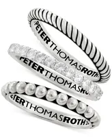 Peter Thomas Beaded Stacking Band Sterling Silver