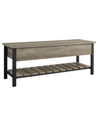 48" Open-Top Storage Bench with Shoe Shelf - White Oak