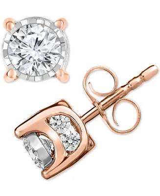 TruMiracle Diamond Stud Earrings (3/4 ct. t.w.) 14k White Gold, Rose Gold or
