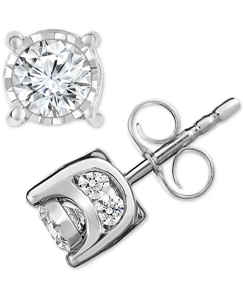 TruMiracle Diamond Stud Earrings (3/4 ct. t.w.) 14k White Gold, Rose Gold or