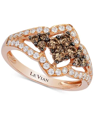 Le Vian Chocolatier Diamond Statement Ring (1 ct. t.w.) in 14k Rose Gold