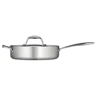 Tramontina Gourmet Tri-Ply Clad 3 Quart Covered Deep Saute Pan