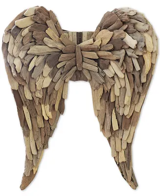 Driftwood Angel Wings Wall Decor, Brown