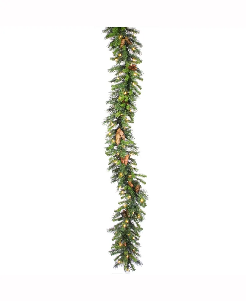 Vickerman 9' Cheyenne Artificial Christmas Garland with 100 Warm White Lights