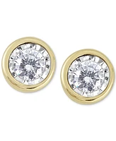 Diamond Bezel Stud Earrings (1/2 ct. t.w.) in 14k White, Rose or Yellow Gold