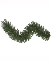 Vickerman 9' x 14" Oregon Fir Artificial Christmas Garland with 100 Warm White Led Lights and 240 Pvc Tips