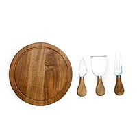 Toscana by Picnic Time Acacia Brie Cheese Cutting Board & Tools Set