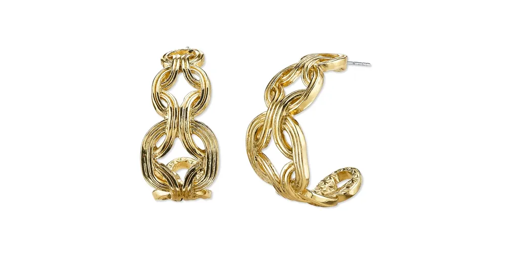 2028 Gold-Tone Hoop Earrings