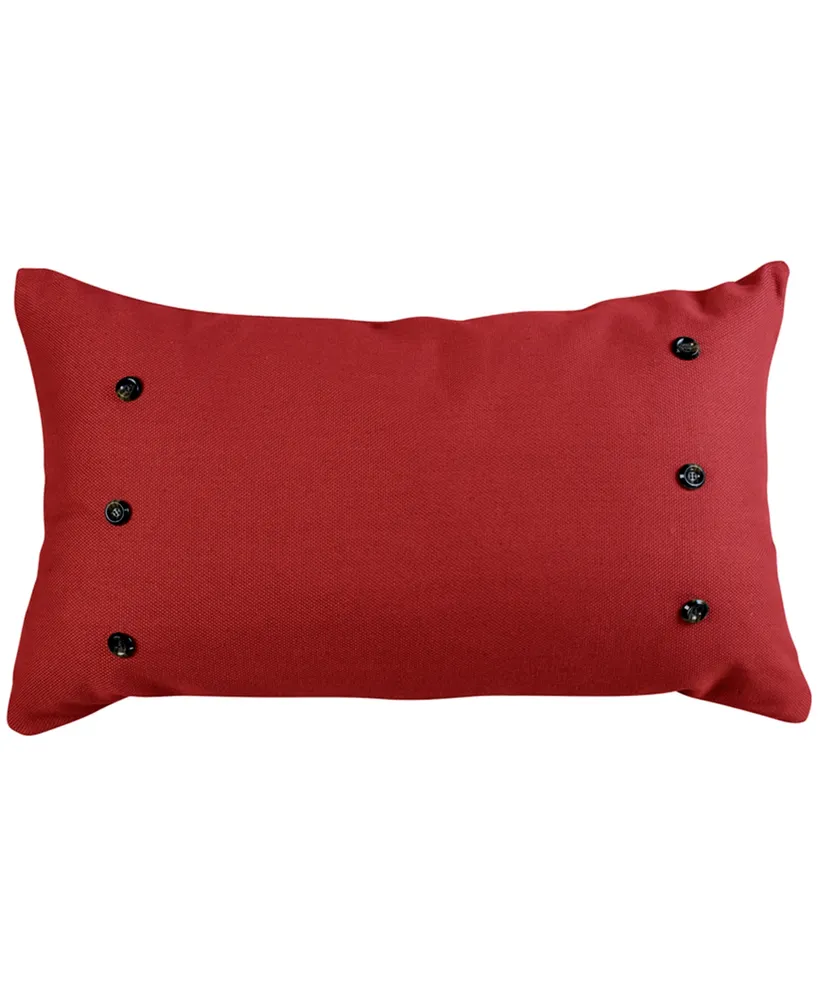 HiEnd Accents Red Stripe Envelope Pillow - 18 x 18