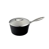 Scanpan Professional 2 qt, 1.8 L, 7", 18cm Nonstick Saucepan with Lid, Black