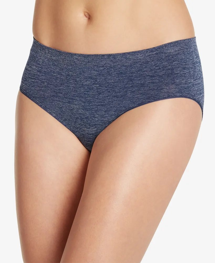 Jockey Smooth and Shine Seamfree Heathered Hipster Underwear 2187, available in extended sizes