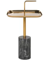 Artemis Square Brass Top Side Table