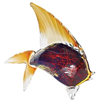 Badash Crystal Murano Style Firestorm Fish Art Glass Sculpture
