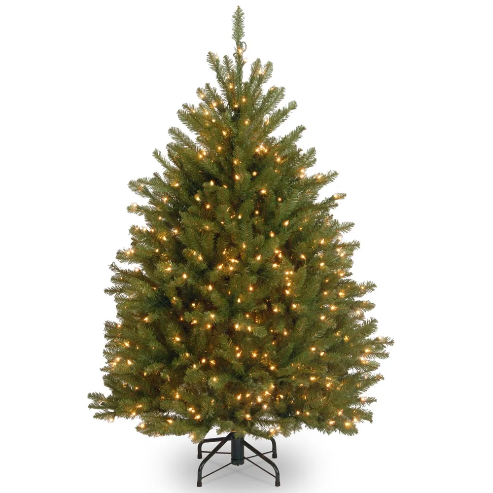 National Tree 4' Dunhill Fir Tree with Clear 200 Lights