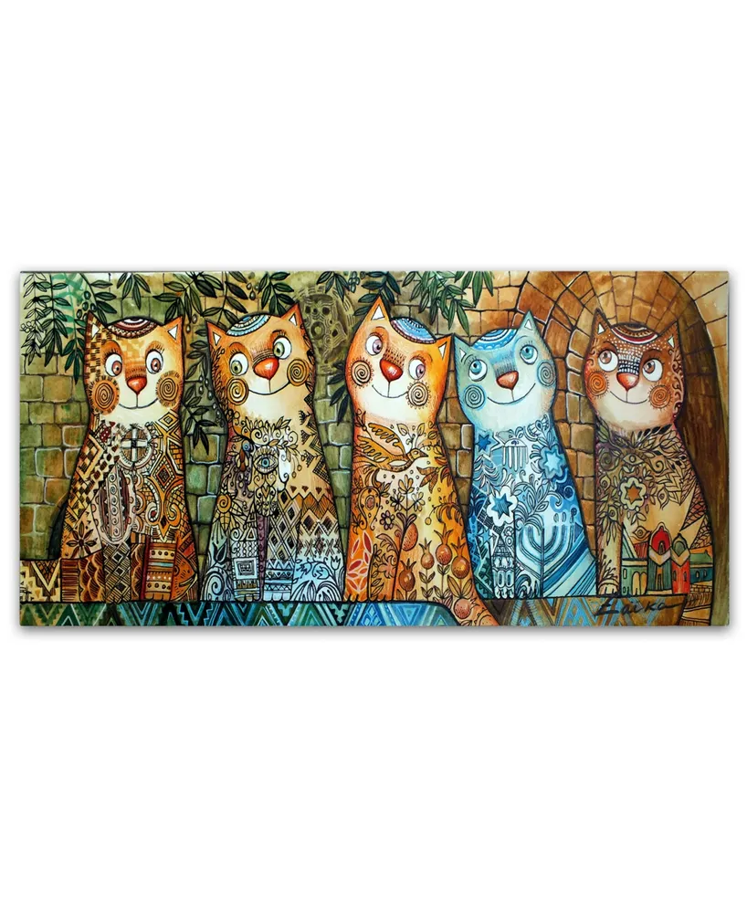 Oxana Ziaka 'Cats Of Israel' Canvas Art