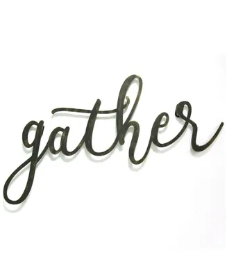 Stratton Home Decor Black "gather" Script Wall Decor