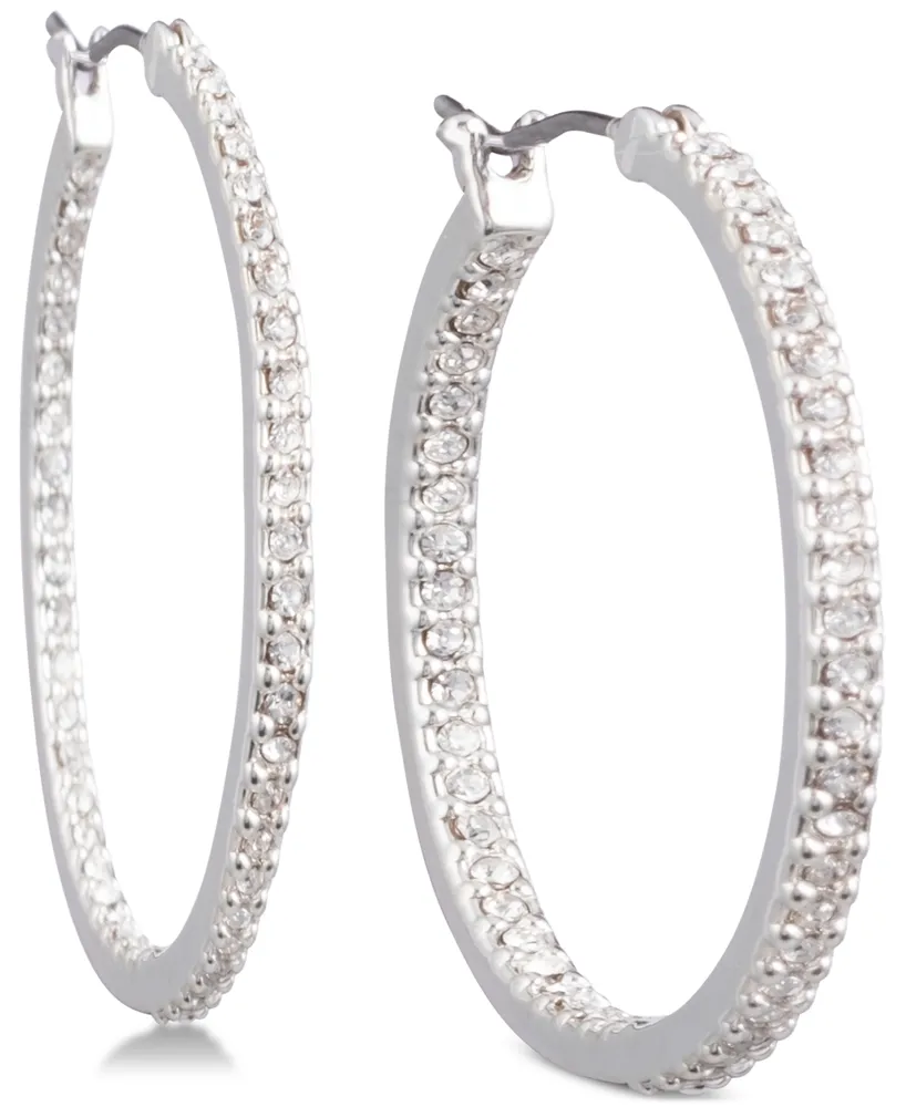 Lauren Ralph Crystal & Out Hoop Extra Small Earrings