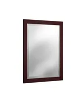 Alaterre Furniture 24" Beveled Bath Vanity Mirror, Espresso