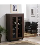 Alesia Shoe Cabinet With Casters