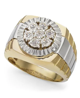 Men's Diamond Two-Tone Ring in 10k Gold (1 ct. t.w.) - Two