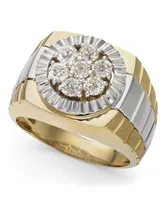 Men's Diamond Two-Tone Ring in 10k Gold (1 ct. t.w.) - Two