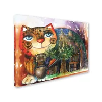 Oxana Ziaka 'Alpes Cat' Canvas Art - 32" x 24" x 2"