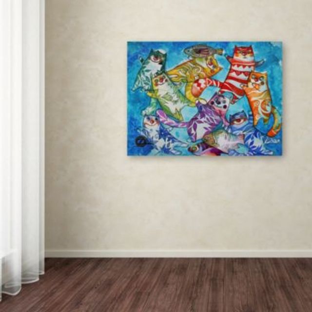 Oxana Ziaka Cats Fish Canvas Art Collection