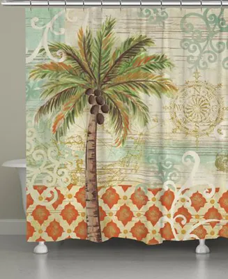 Laural Home Spice Palm Shower Curtain