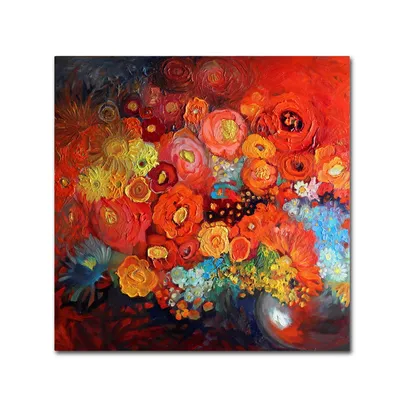 Oxana Ziaka 'Red Nature Morte' Canvas Art