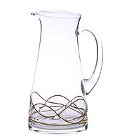 Classic Touch Swirl Pitcher With 14K Gold Swirl Design