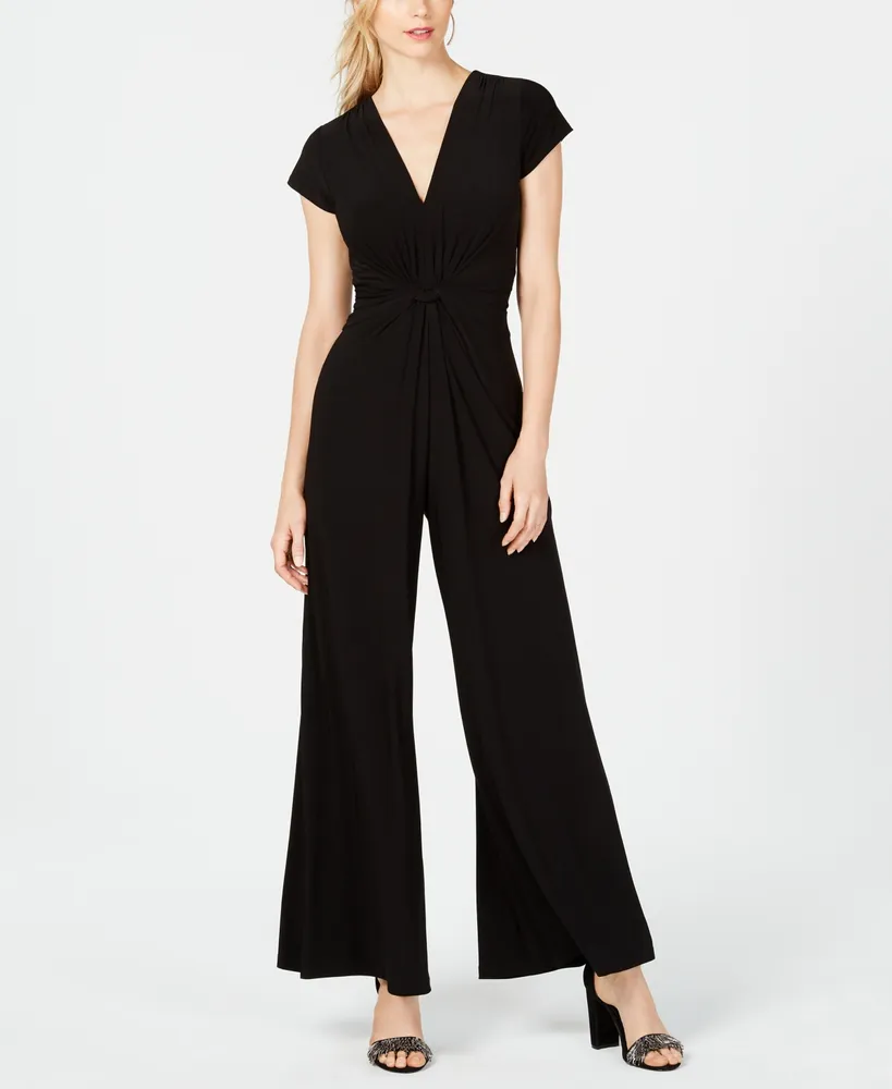 Vince Camuto Metallic Tie-Front Jumpsuit (Petite)