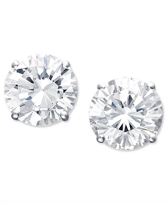 Certified Colorless Diamond Stud Earrings in 18k White Gold (1-1/2 ct. t.w.)