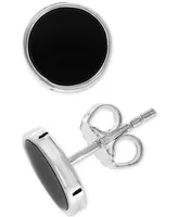 Effy Men's Onyx (8mm) Stud Earrings in Sterling Silver