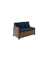 Bradenton Outdoor Wicker Sectional Left Corner Loveseat With Cushions