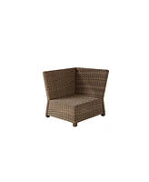 Bradenton Outdoor Wicker Sectional Corner Chair With Cushions