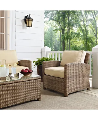 Bradenton Outdoor Wicker Arm Chair With Cushions