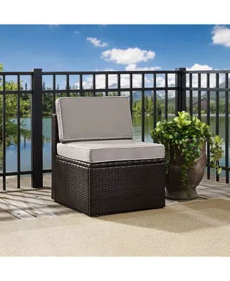 Palm Harbor Outdoor Wicker Corner Chair With Cushions