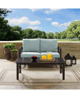Kaplan 2 Piece Outdoor Seating Set With Cushion - Loveseat, Coffee Table