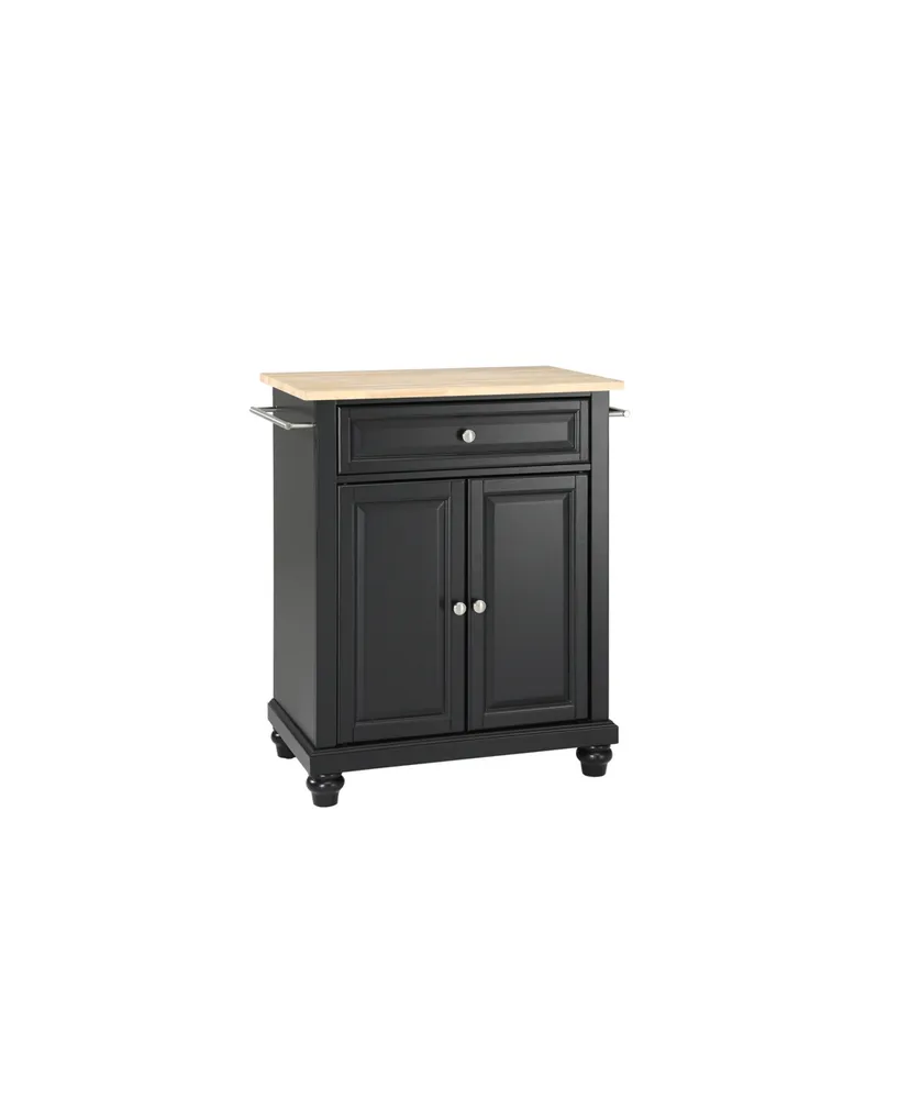 Cambridge Natural Wood Top Portable Kitchen Island