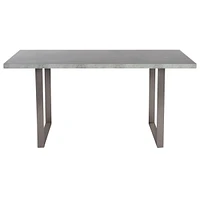 Fenton Contemporary Dining table: With Cement Gray Top